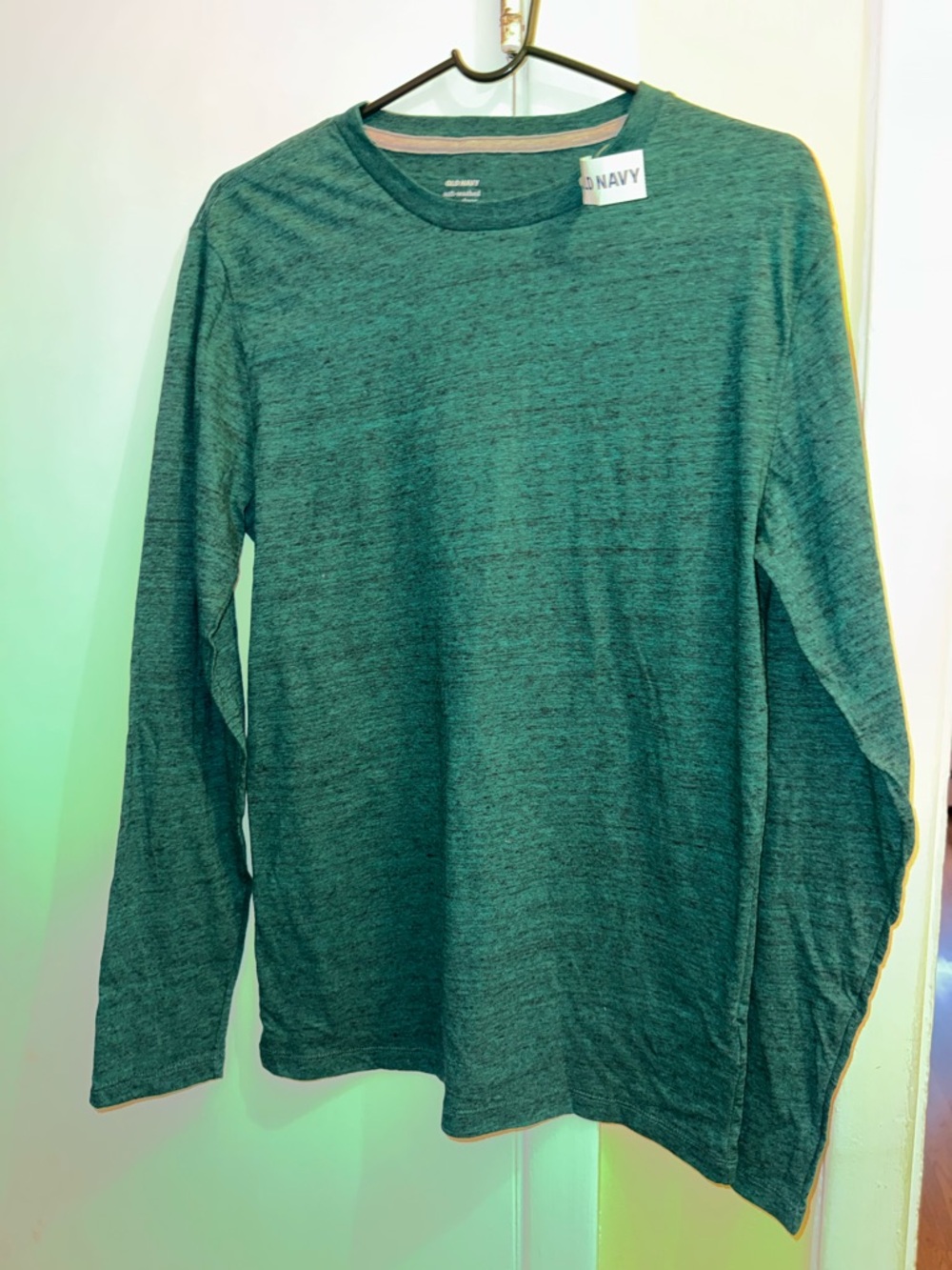 Old Navy Men's Long Sleeve Heathered Teal Shirt